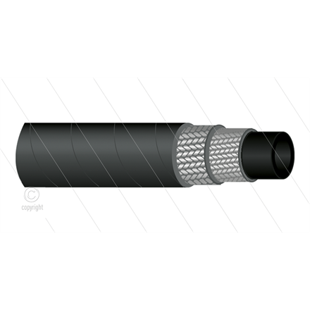 HD-Schlauch 2SN-10-600 (3/8") - schwarz - 600 Bar - Ø18,7mm