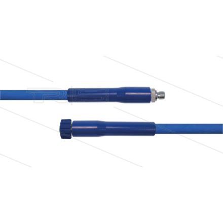 HD-Schlauch blau 1SC-06 - 15m - 3/8" AGR x M22x1,5 HV flach - 2x GKS- 250 Bar