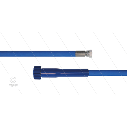 HD-Schlauch blau 1SC-06 - 25m - 3/8" DKR x M22x1,5 HV flach - 1x GKS - 250 Bar