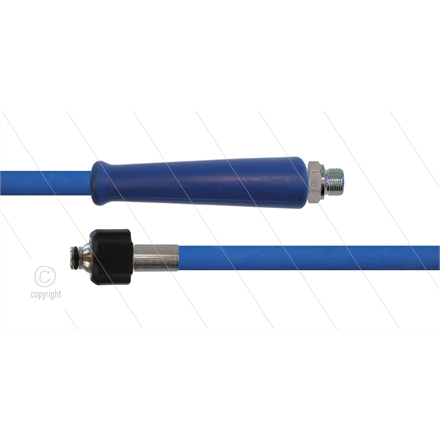 HD-Schlauch blau 1SC-10 - 10m - 3/8" AGR x M22x1,5 W konisch - 1x GKS - 250 Bar - 3/8"AGR