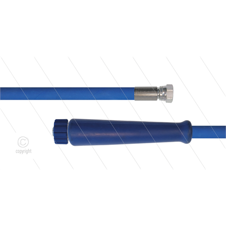HD-Schlauch blau 1SN Plus-08 - 40m - 3/8"DKR x M22x1,5 HV flach -1x GKS - 315 Bar - M22HV