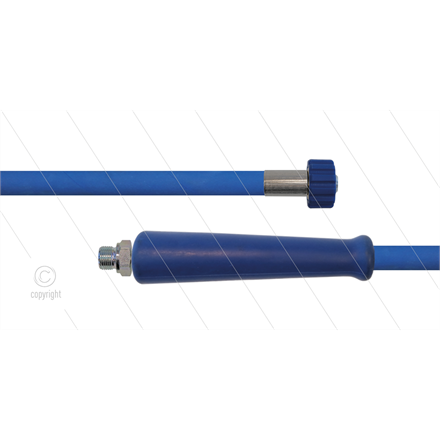 HD-Schlauch blau 2SC-08 - 20m - 3/8" AGR x M22x1,5 HV flach