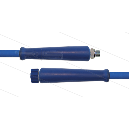 HD-Schlauch blau 2SC-10 - 10m - 3/8" AGR x M22x1,5 HV flach - 2x GKS - 400 Bar