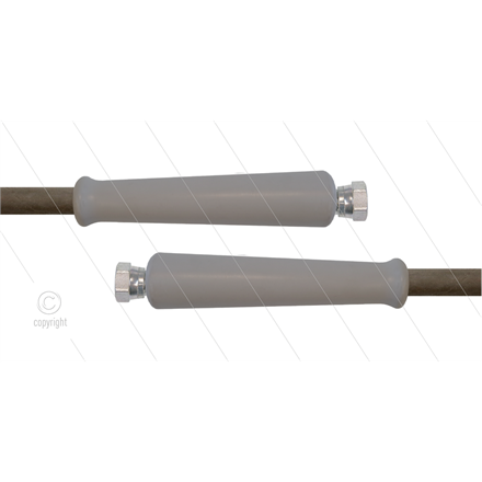HD-Schlauch grau 2SC-08 - 10m - 2x 3/8" DKR - 2x GKS - 400 Bar