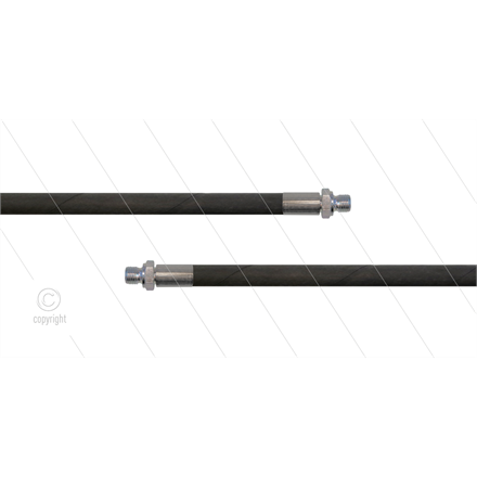 HD-Schlauch schwarz 1SC-06 - 20m - 2x 3/8" AGR - ohne GKS - 250 Bar