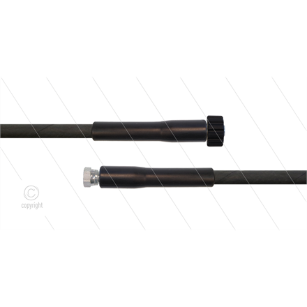 HD-Schlauch schwarz 1SC-06 - 20m - M22x1,5 HV flach x 3/8" DKR - 2x GKS - 250 Bar