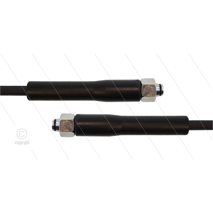 HD-Schlauch schwarz 1SC-08 - 10m - 2x M18x1,5 (12L) DKOL - 2x GKS - 250 Bar