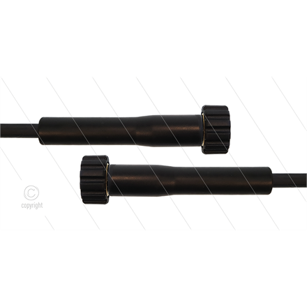 HD-Schlauch schwarz 1SC-08 - 10m - 2x M22x1,5 HV flach - 2x GKS - 250 Bar