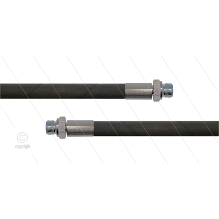 HD-Schlauch schwarz 1SC-12 - 25m - 2 x 1/2" AGR - ohne GKS - 250 Bar