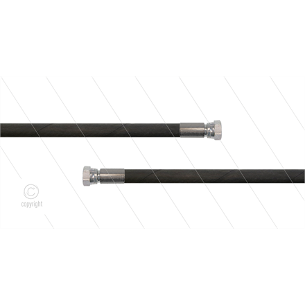 HD-Schlauch schwarz 1SN-06 - 10m - 2x 1/4" DKR - ohne GKS - 250 Bar