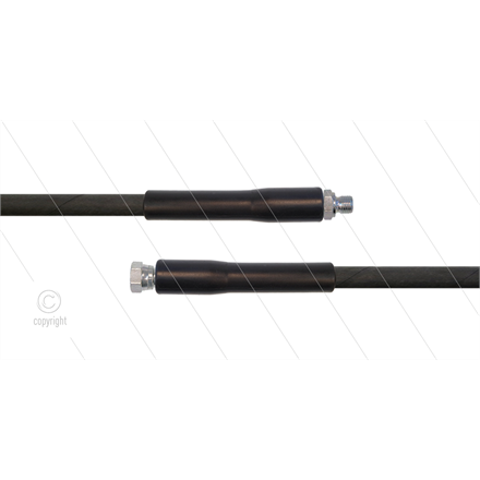HD-Schlauch schwarz 1SN-06 - 10m - 3/8" DKR x 3/8" AGR - 2x GKS - 250 Bar