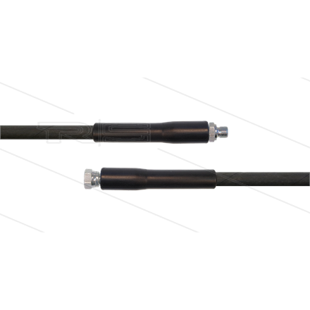 HD-Schlauch schwarz 1SN-06 - 15m - 1/4" DKR x 1/4"AGR - 2x GKS - 250 Bar