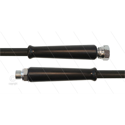 HD-Schlauch schwarz 1SN-10 - 15m - 3/8" DKR x 3/8" AGR - 2x GKS - 210 Bar