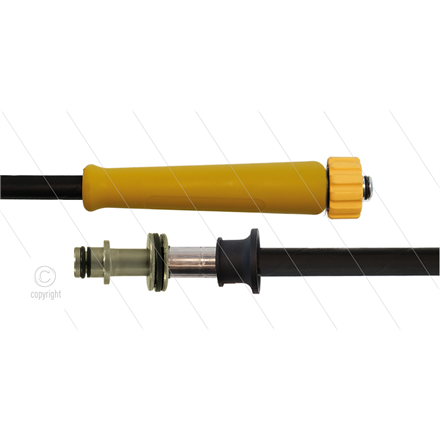 HD-Schlauch schwarz 1SN Plus-08 - 10m - M22x1,5 DKR konisch gelb x Ø11mm Nippel+Lager