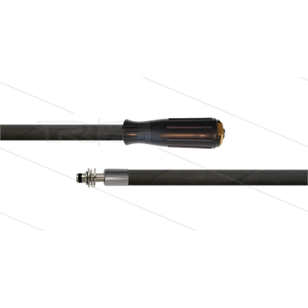 HD-Schlauch schwarz 1SN Plus-08 - 50m - M22x1,5 HV Lang x Stecknippel VA Ø11mm mit Lager