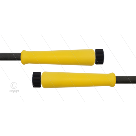 HD-Schlauch schwarz 2SC-08 - 10m - 2x M22x1,5 HV flach - 2x GKS gelb - 400 Bar