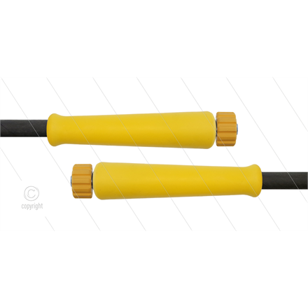 HD-Schlauch schwarz 2SC-08 - 10m - 2x M22x1,5 HV flach gelb - 2x GKS gelb - 400 Bar