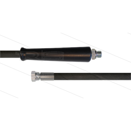 HD-Schlauch schwarz 2SC-10 - 25m - 3/8" AGR x 1/2" DKR - 1x GKS - 400 Bar - 3/8" AGR