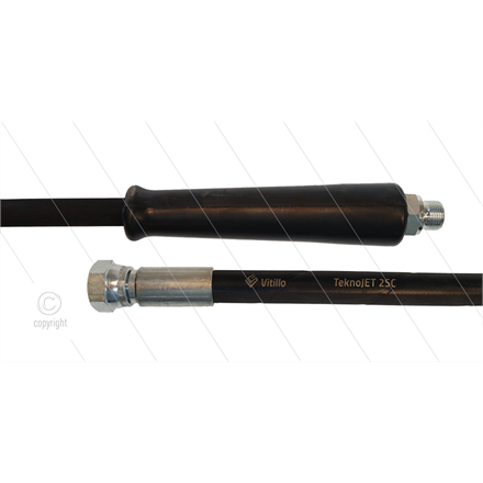 HD-Schlauch schwarz 2SC-10 - 35m - 3/8' AGR x M22x1,5 (15L)