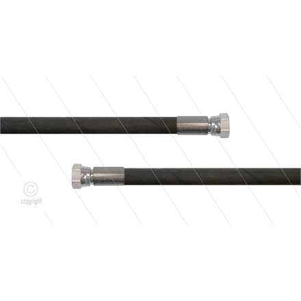 HD-Schlauch schwarz 2SC-10 - 5,0m - 2x 3/8" DKR - ohne GKS - 400 Bar