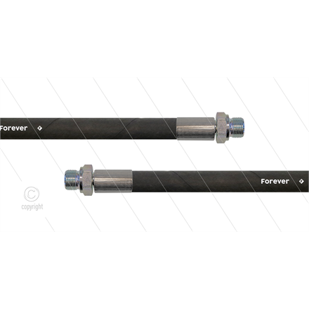 HD-Schlauch schwarz 2SCX-12 - Forever - 25m - 2x 1/2" AGR - ohne GKS - 400 Bar