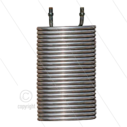 Heizschlange - Stahl - HDS 12/18-4S/SX - Abstand der Anschlüsse: 170mm - Rohr Ø17,2mm