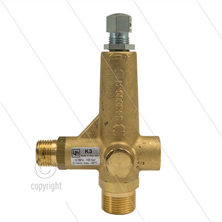 K3.1 - Druckregelventil - 100 Bar - 11 bis 16 l/min -max 60°C - Eingang: 3/8" IG - Ausgang