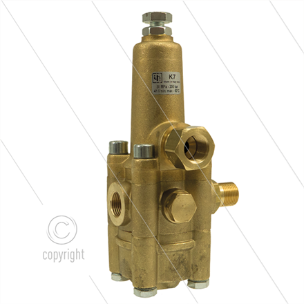 K7.3 Druckregelventil - 200 Bar - 25 bis 41 l/min - max 60°C - Ein: 3/8" IG - Aus: 3/8" AG