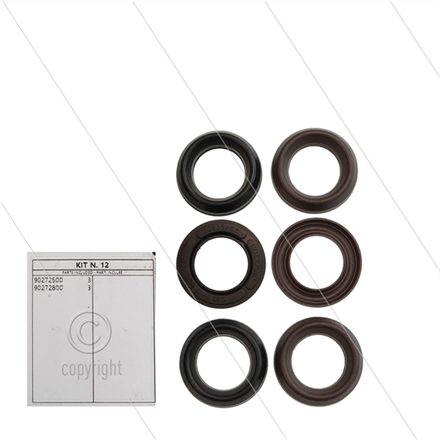 Kit 12 - Satz Hochdruck- und Niederdruckdichtungen Ø22mm (3x