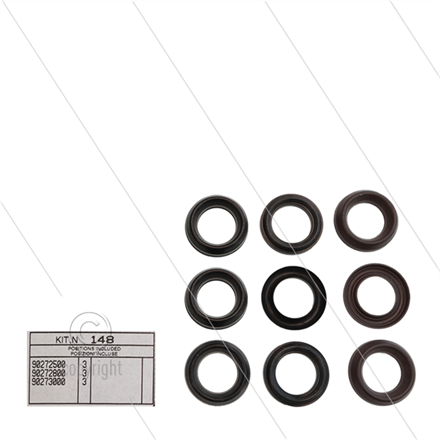 Kit 148 - Satz Hochdruck- und Niederdruckdichtungen + Restopring Ø22mm (3x) - Serie 47