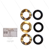 Kit 149 - Satz Messing Zwischenringe und Restop-ring Ø22mm (3x) - Serie 47
