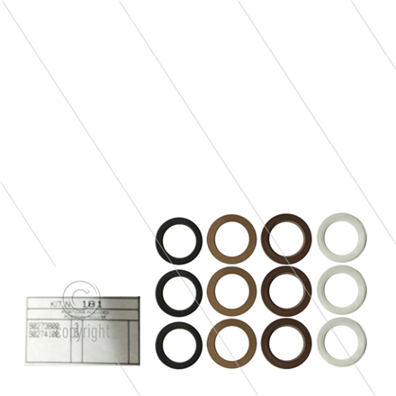 Kit 181 - Satz Hochdruck- und Niederdruckdichtungen Ø24mm (3x) - Serie 66