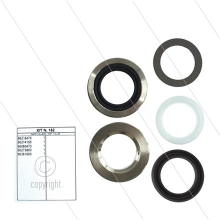 Kit 182 - kompletter Dichtsatz Ø24mm für 1 Plunger - Serie 66