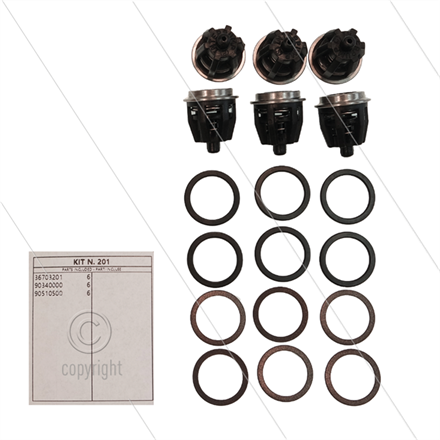 Kit 201 - Ventilsatz (6x) - Heißwasser 85°C - Serie 47 HT