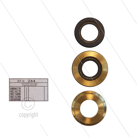 Kit 244 - kompletter Dichtsatz Ø15mm für 1 Plunger - Serie 60 (V)HT