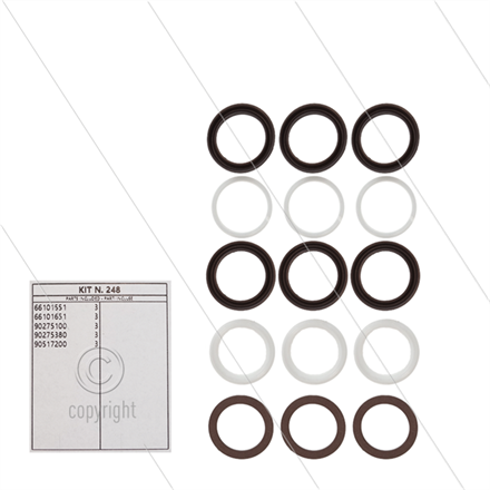 Kit 248 - Satz Hochdruck- und Niederdruckdichtungen Ø28mm (3