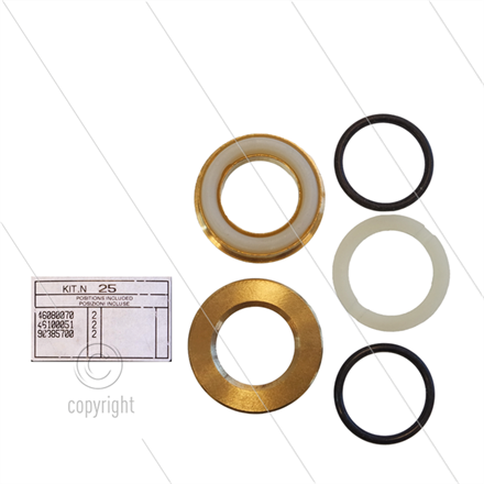 Kit 25 - Satz Messingringe + O-Ringe Ø22mm (3x)