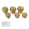 Kit 270 - Satz Ventilstopfen + O-Ringe - Messing - 3x M18x1.5x10 + 3x M24x1,5x16,7