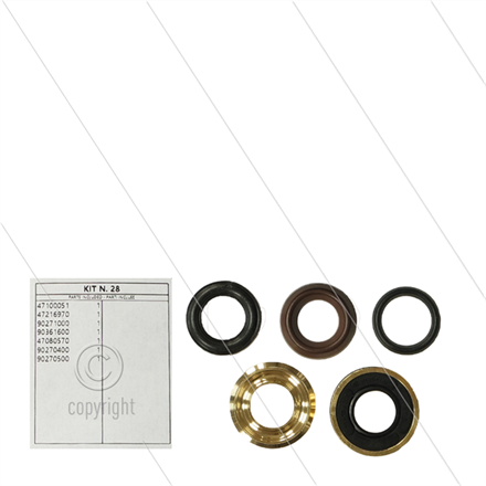 Kit 28 - kompletter Dichtsatz Ø20mm für 1 Plunger - Serie 47 + 48