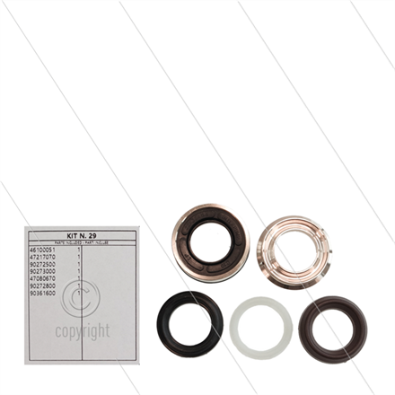 Kit 29 - kompletter Dichtsatz Ø22mm für 1 Plunger - Serie 47 + 48