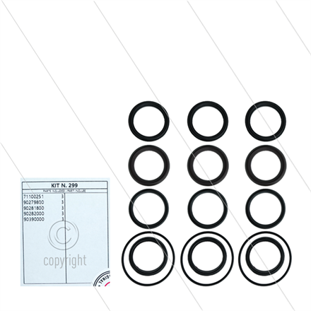 Kit 299 - Manschettensatz Ø36mm für 3 Plunger - Serie AB