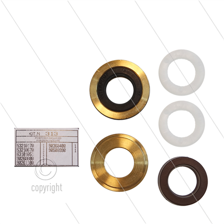 Kit 313 - kompletter Dichtsatz Ø15mm für 1 Plunger - Serie 53