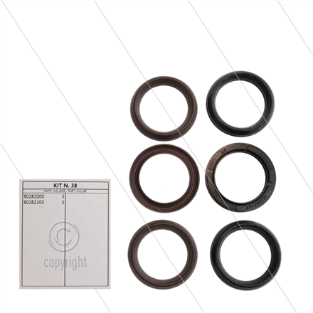 Kit 38 - Satz Hochdruck- und Niederdruckdichtungen Ø36mm (3x) - Serie 69 + 75