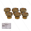 Kit 4 - Satz Ventilstopfen + O-Ringe (6x) - Messing - M24x2x16,5 - Serie 47