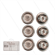 Kit 5 - Satz Ventilstopfen + O-Ringe (6x) - Messing vernickelt - M24x2x16,5 - Serie 47