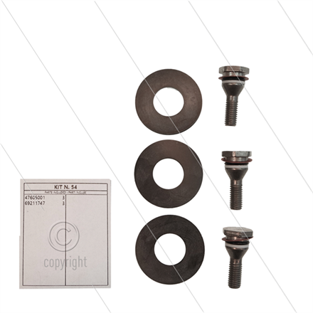 Kit 54 - Satz Plungerschrauben + Dichtungen (3x) - Serie 69 - WS104 - WS153