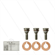 Kit 6 - Satz Plungerschrauben + Dichtungen (3x) - Serie 47 + 48 + 50