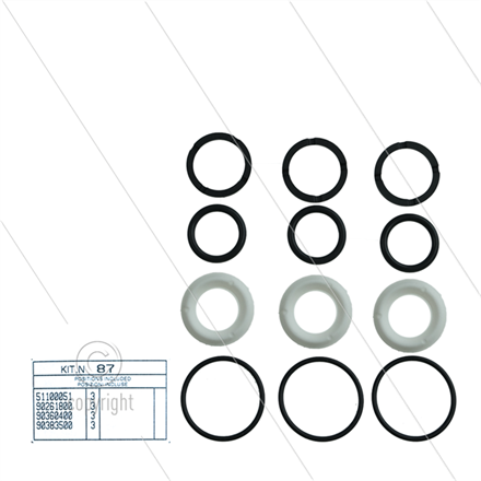 Kit 87 - Manschettensatz Ø15mm für 3 Plunger