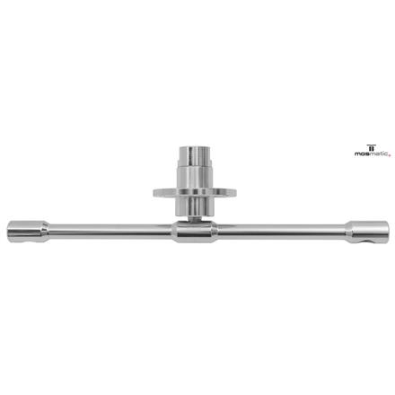 Knick-Drehgelenk mit Flansch, TC/rostfrei KDYF-04-SAR G1/4"-F G1/4-F M12x1-M