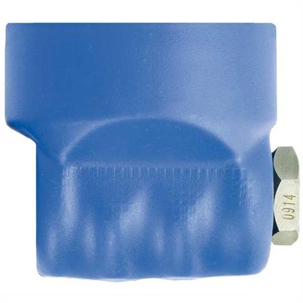 Kugelhahn 1/2"IG : 1/2"IG Edelstahl isoliert blau